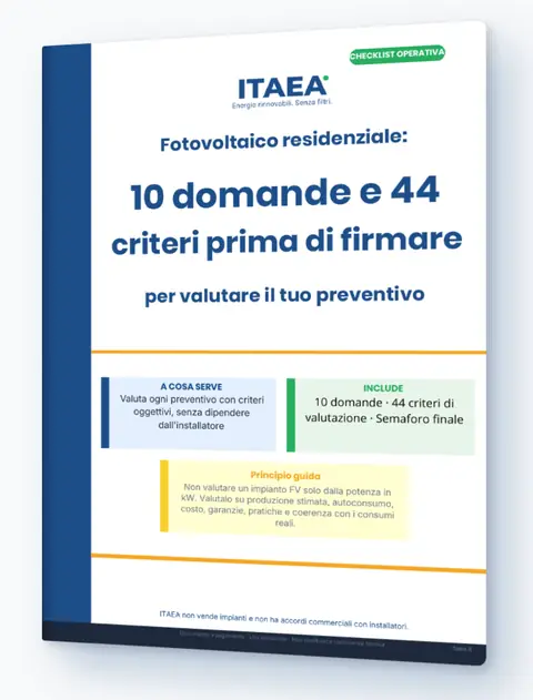 Checklist Operativa ITAEA: 10 domande e 44 criteri prima di firmare